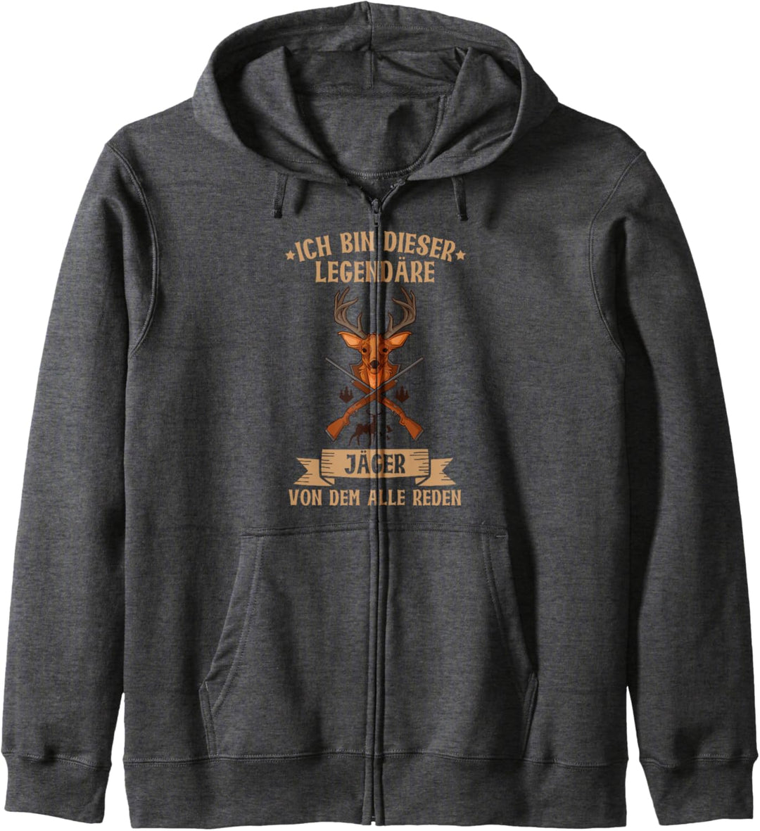 Jäger Jagd Hochsitz Hirsch Spruch Kapuzenjacke