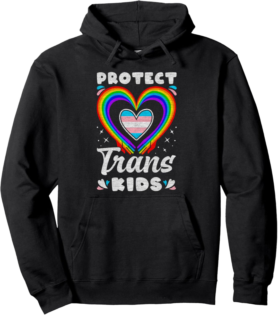 Trans-Kinder beschützen, Transgender-Herz, LGBT-Pride Pullover Hoodie