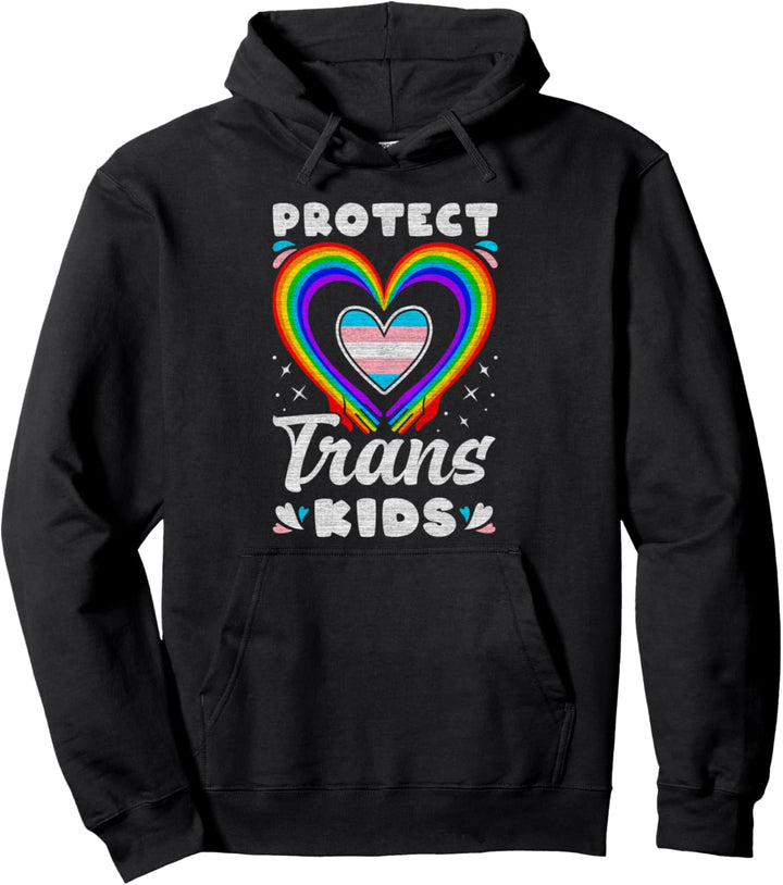 Trans-Kinder beschützen, Transgender-Herz, LGBT-Pride Pullover Hoodie