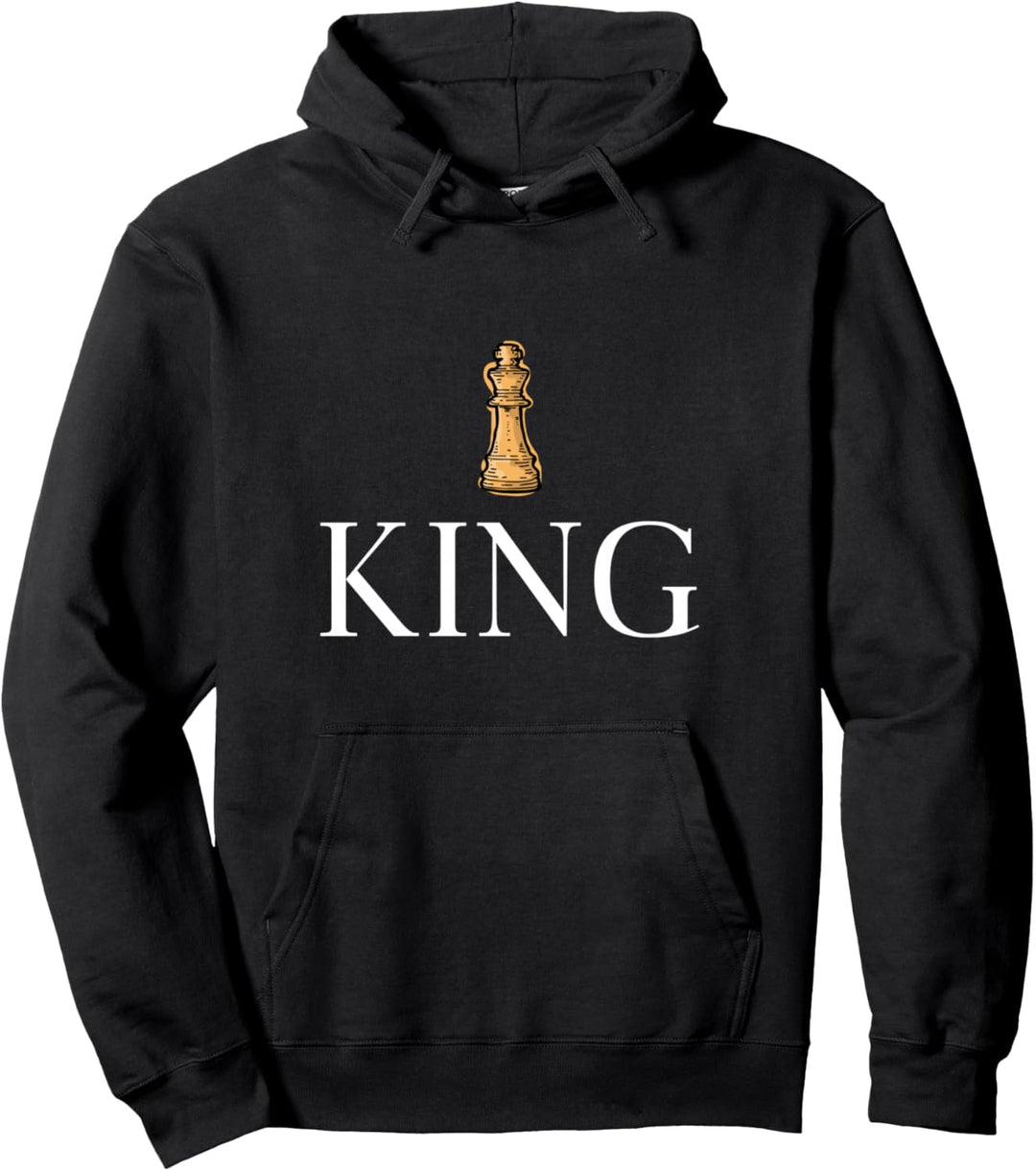 King Queen Schach Pärchen Partnerlook Paar Pullover Hoodie