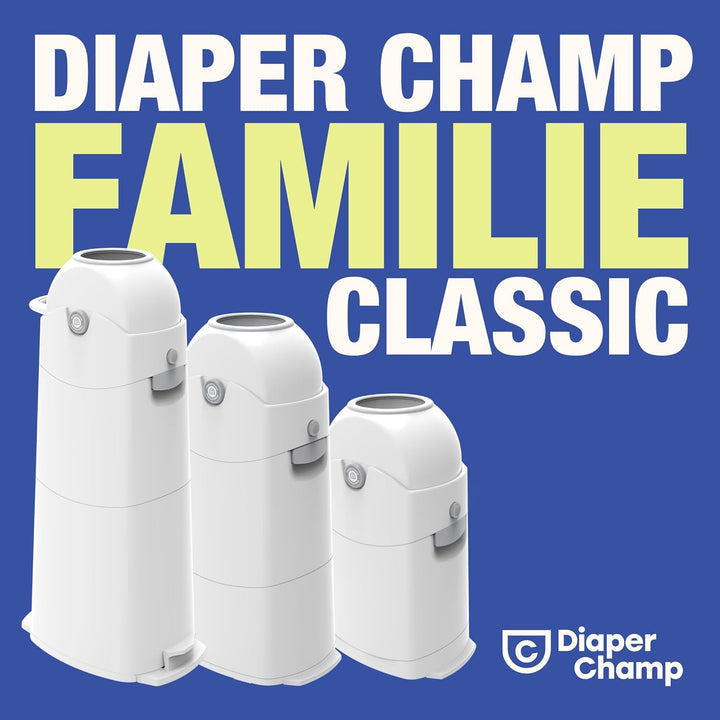 Asalvo Geruchsdichter Windeleimer Diaper Champ regular silber - für normale Müllbeutel