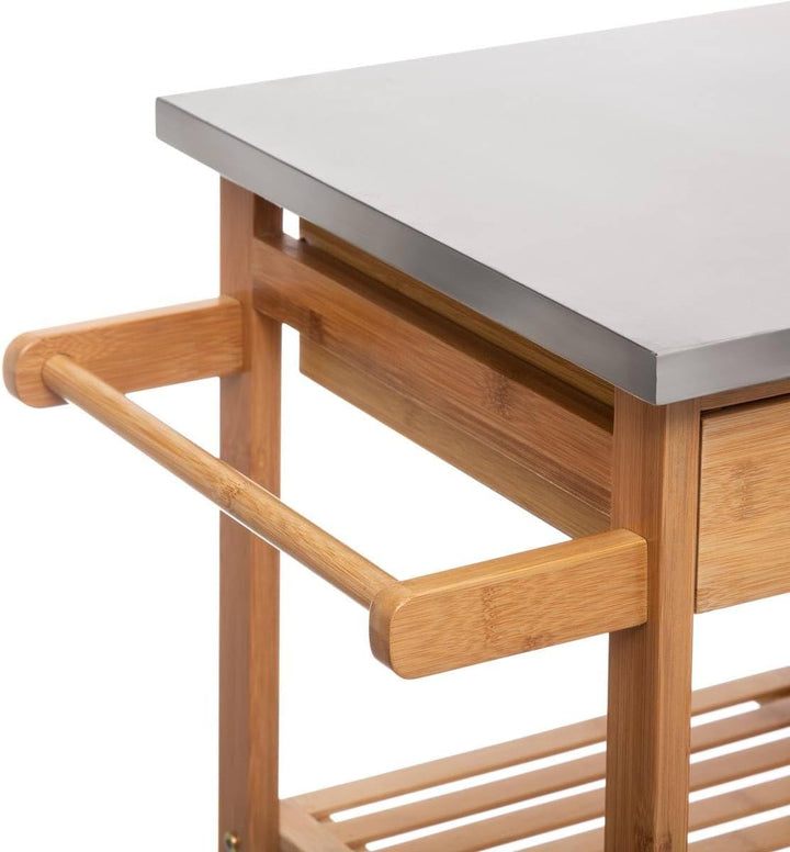5five - beistelltisch grosses modell schubladen körbe bambus