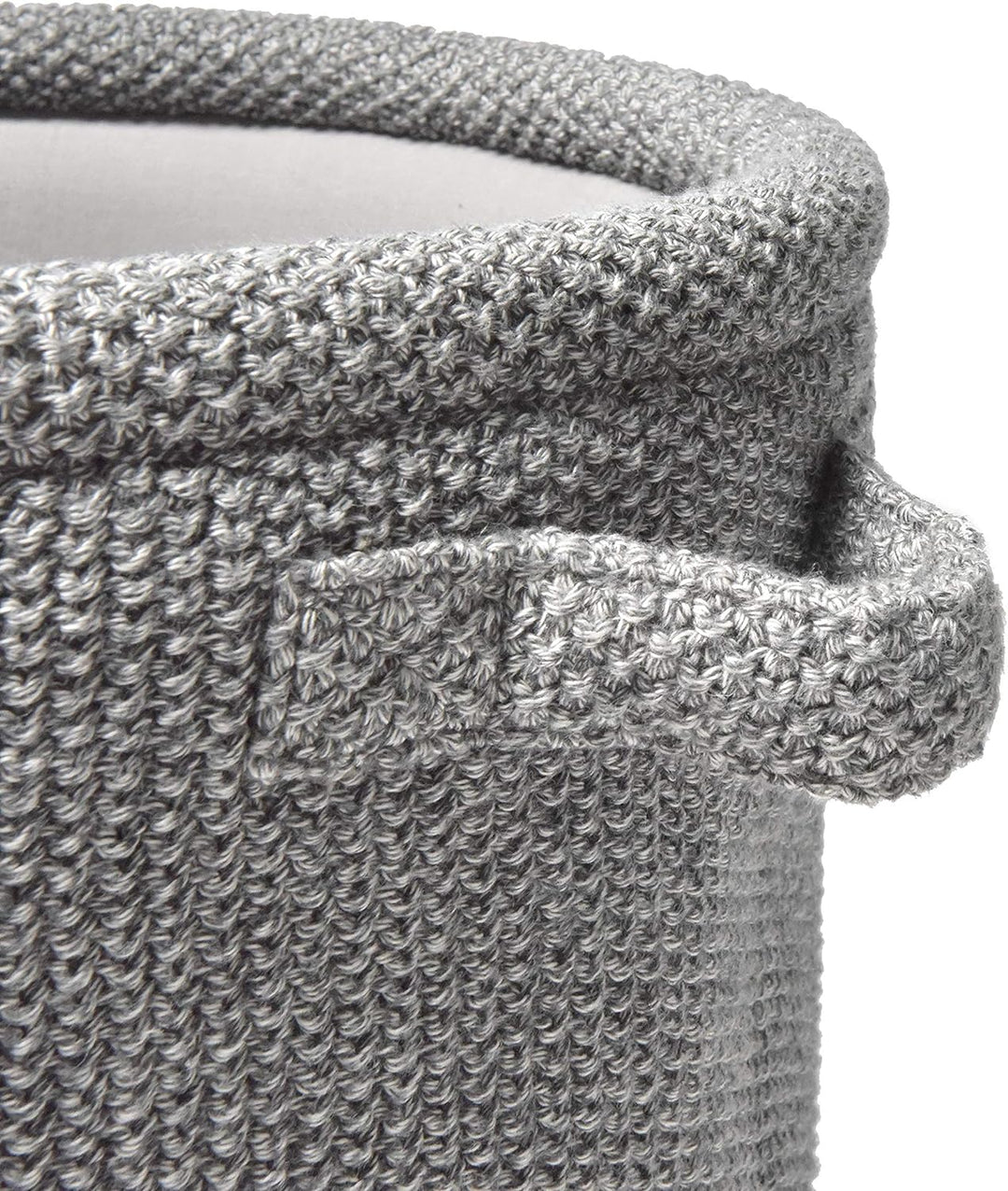 nielsen HOME Strickkorb Noa, 40x40 cm, hellgrau, Korb, Dekokorb gestrickt, Baumwolle, Strick,