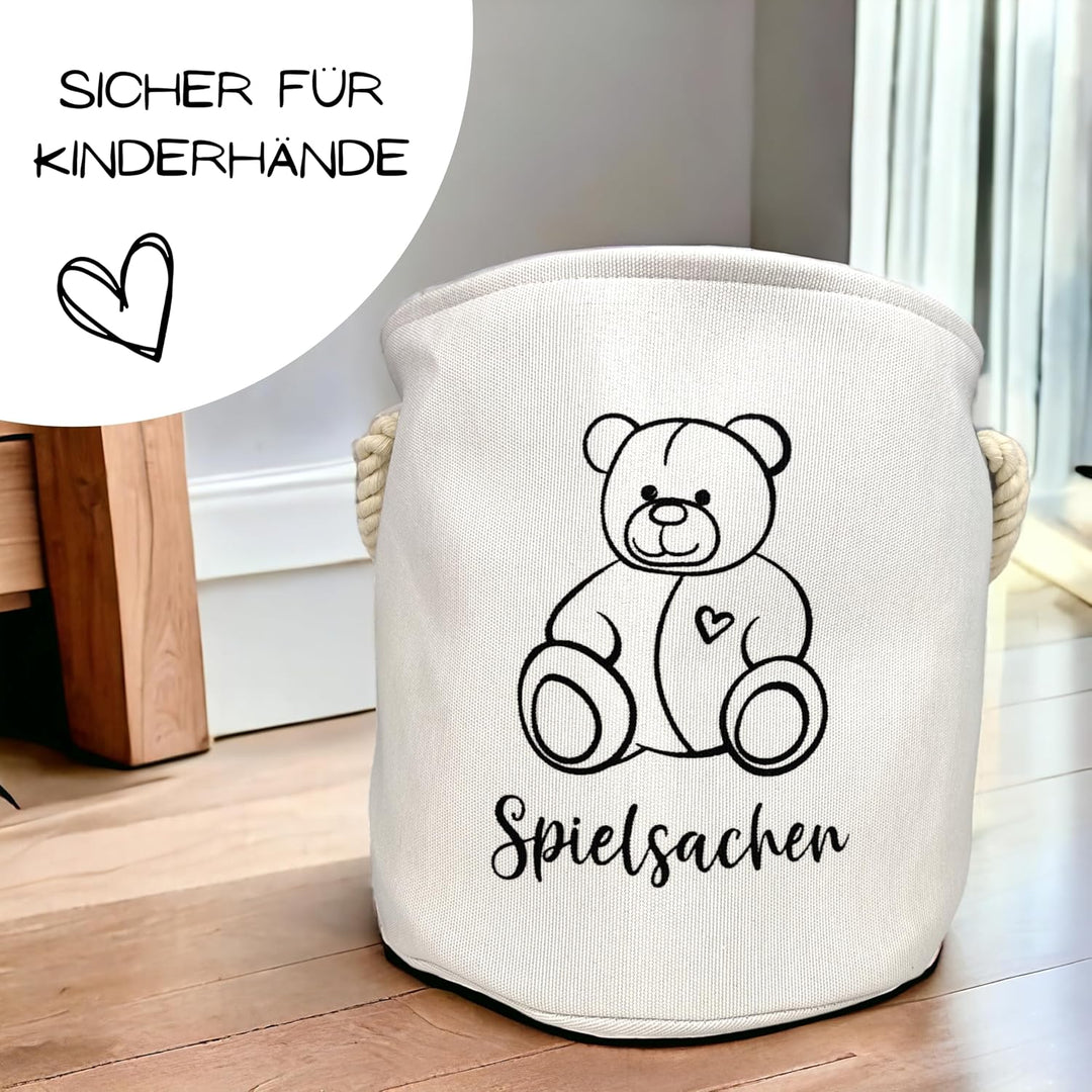 Spielzeugkorb 30cm x 30cm | Designed in Germany | Aufbewahrungskorb Kinder | Spielzeug Aufbewahrung