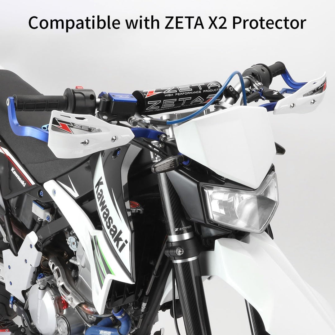 Zeta Racing Armor Hand Guard Bended Titanium Color ZE72-0003 light weight durable protection