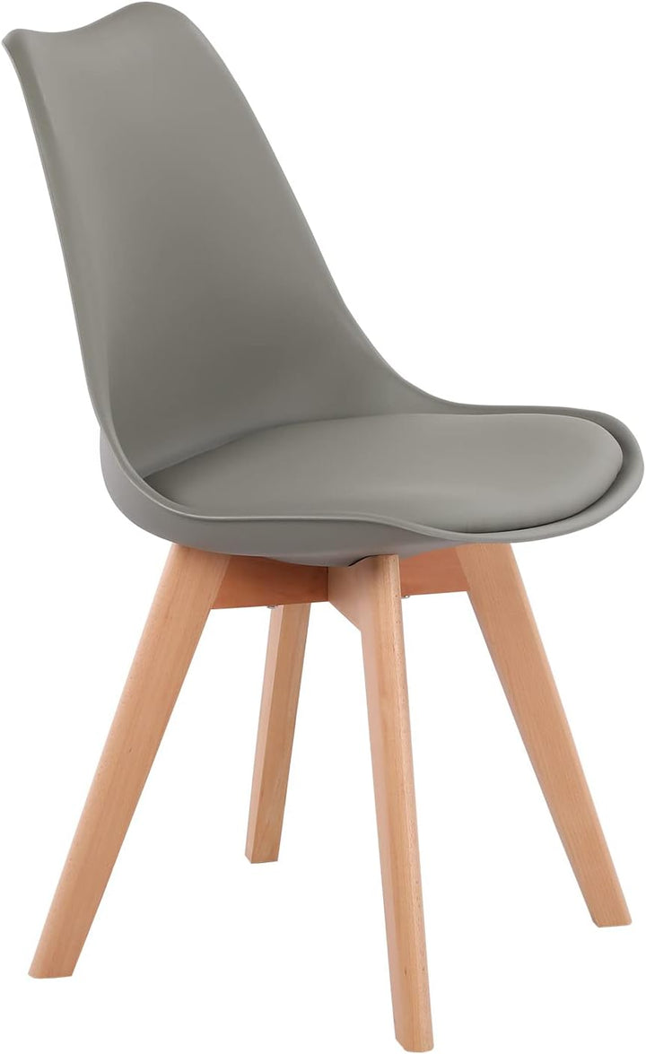 H.J WeDoo 6 x Wohnzimmerstuhl Esszimmerstuhl Bürostuhl mit Massivholz Buche Bein,Retro Design Gepols