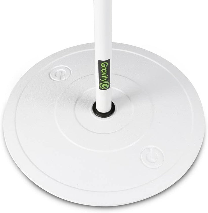 Gravity MS 23 W - Mikrofonständer, gerade, mit Tellerfuss, weiss