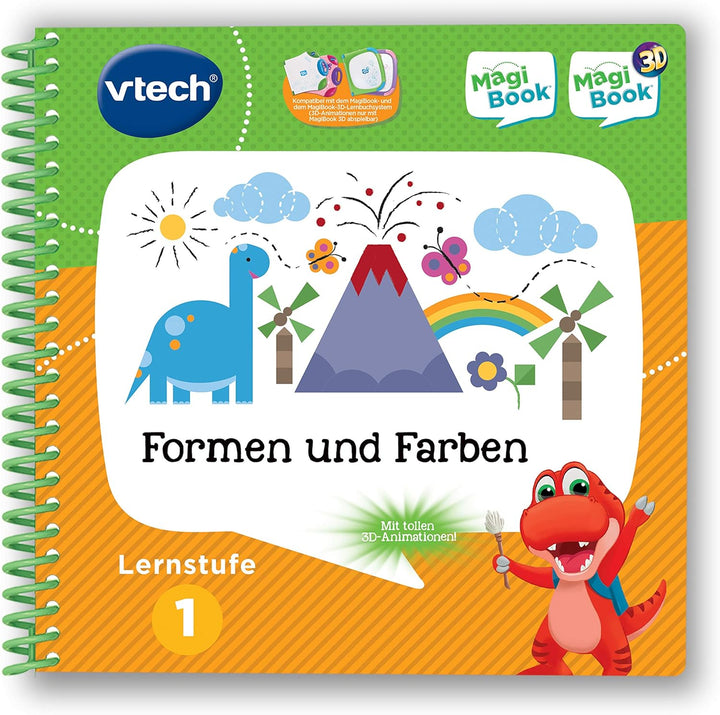 Vtech 80-488904 MagiBook-Lernbuch-Bundle: 3 Bücher der Lernstufe 1 (Tierbabys 3D, Formen und Farben