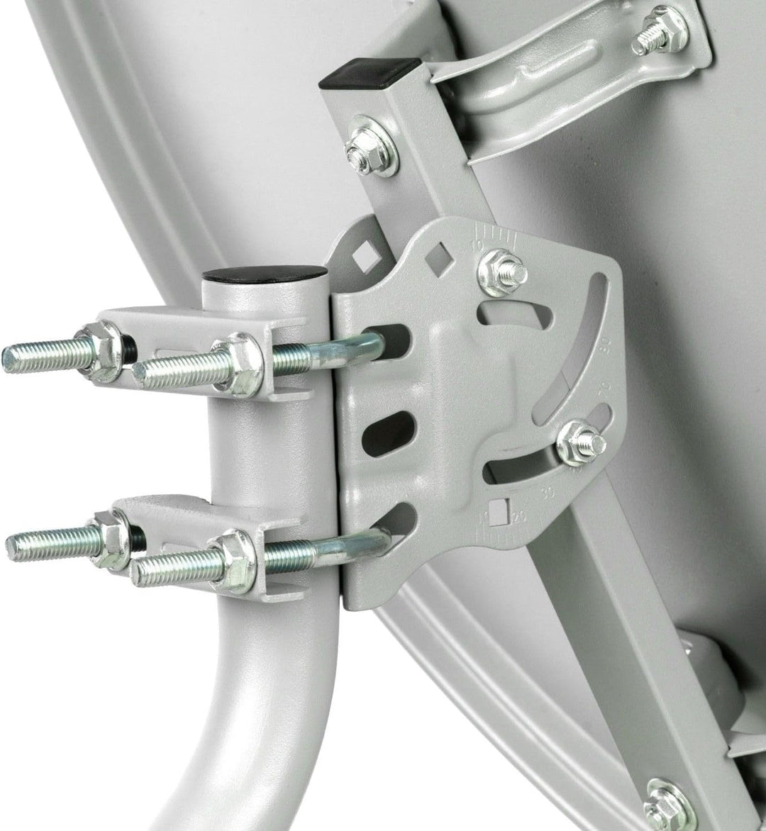 60cm HD Sat Anlage Quad LNB + 10m Koaxialkabel 135dB + Satfinder + 4 F-Stecker Digital 4 Teilnehmer