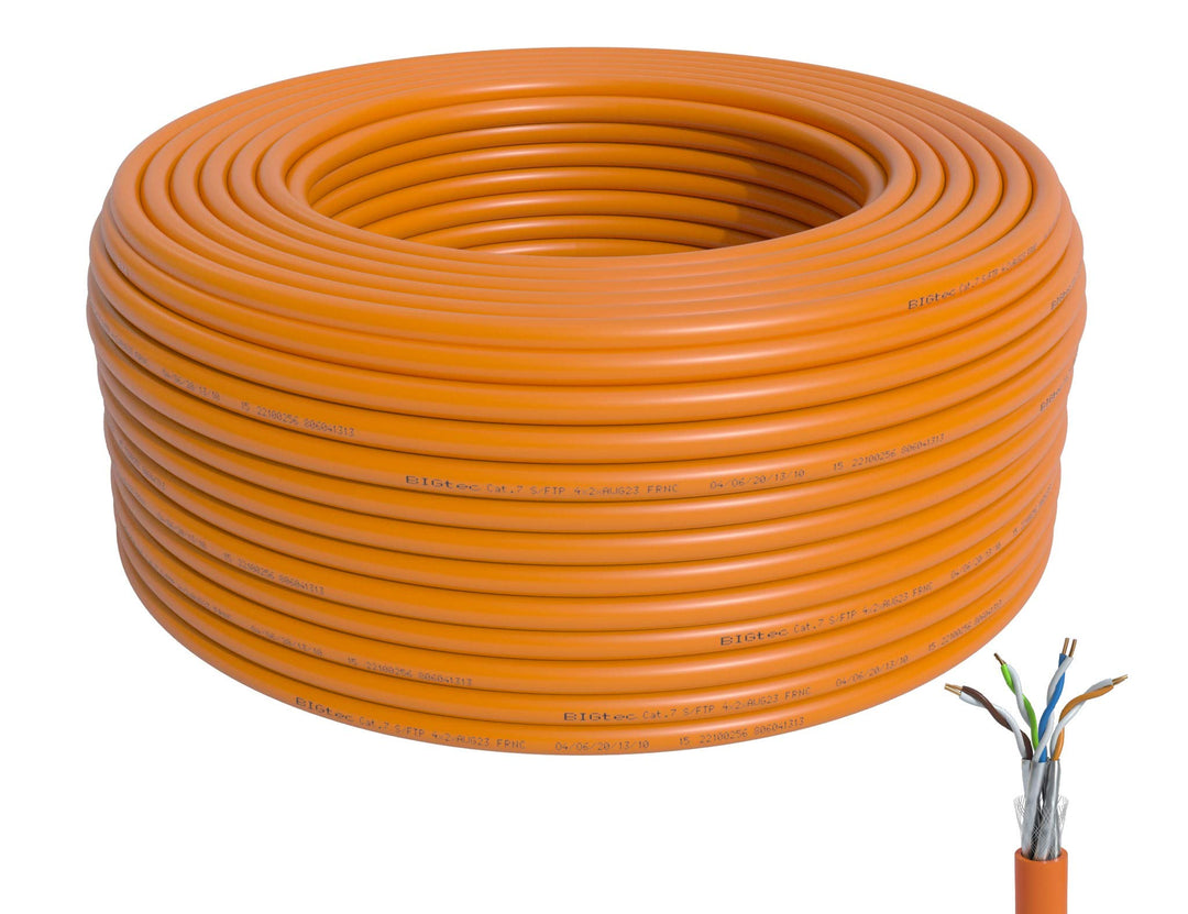 BIGtec CAT 7 Netzwerkkabel Verlegekabel LAN Kabel 350m CAT7 PiMF halogenfrei Zertifiziert GHMT BauPV