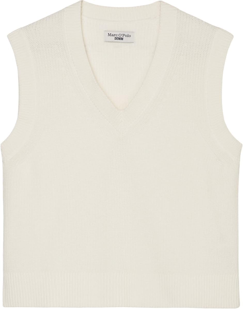 Marc OߴPolo Denim Damen Pullunder aus Bio-Baumwolle ärmellos, Silky White