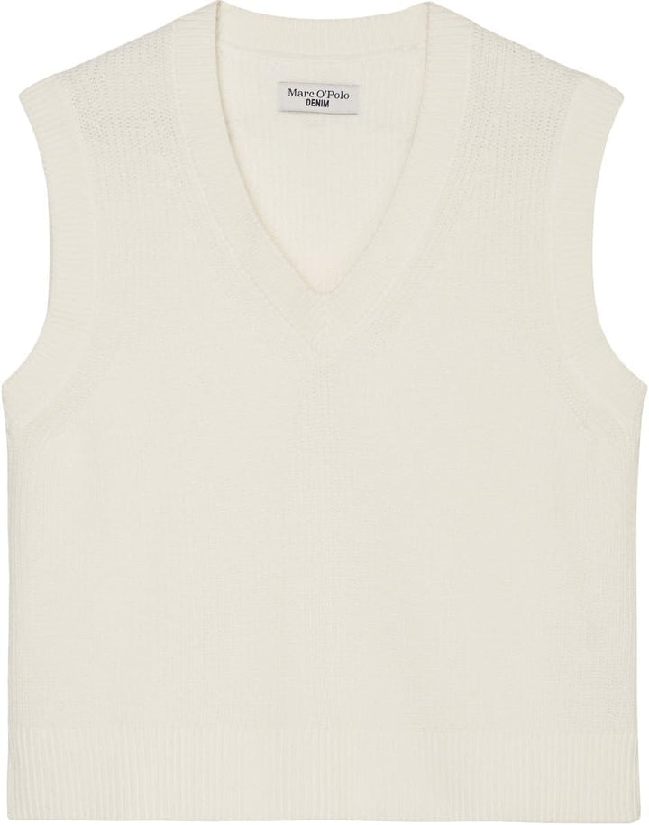 Marc OߴPolo Denim Damen Pullunder aus Bio-Baumwolle ärmellos, Silky White