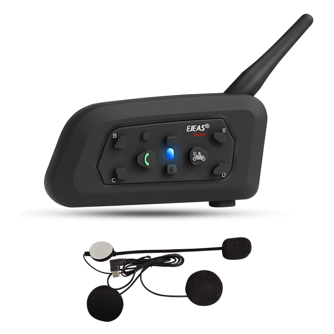 EJEAS V6PRO Motorrad Intercom Bluetooth Headsets 1200m bis zu 6 Reiters DSP-Rauschunterdrückung, Was