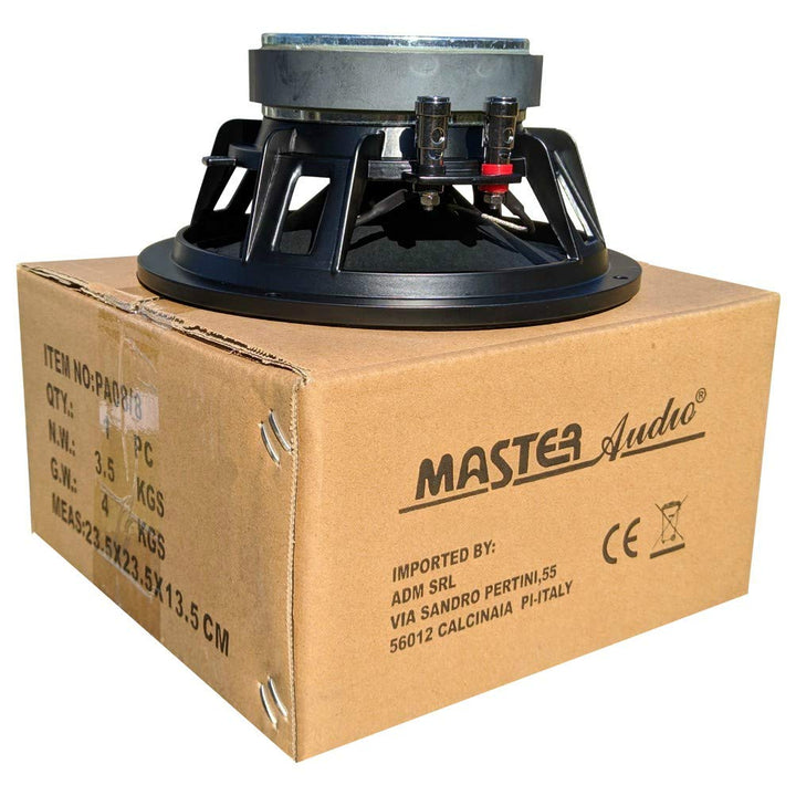 1 MASTER AUDIO PA08/8 Lautsprecher tieftöner 20,00 cm 200 mm 8" 240 watt rms 480 watt max impedanz 8