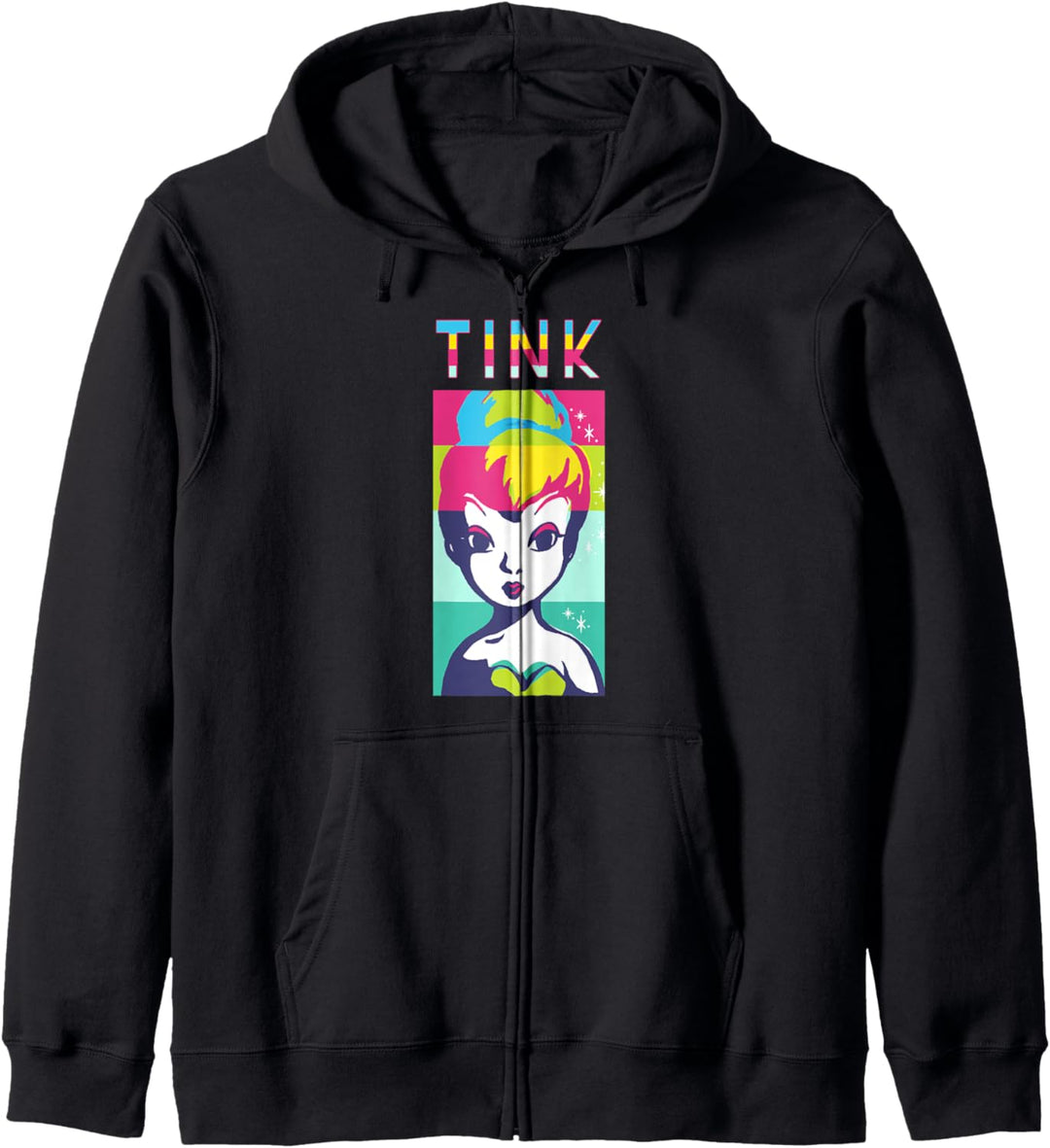 Disney Peter Pan Tinkerbell Color Block Of Tinks Face Kapuzenjacke