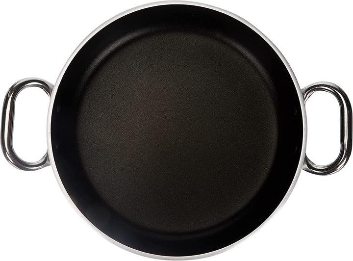 Pentole Agnelli FAMA10SEL36 Select Pan Aluminiumpfanne, 2 Edelstahlgriffe, 36 cm, Silber, 36 cm