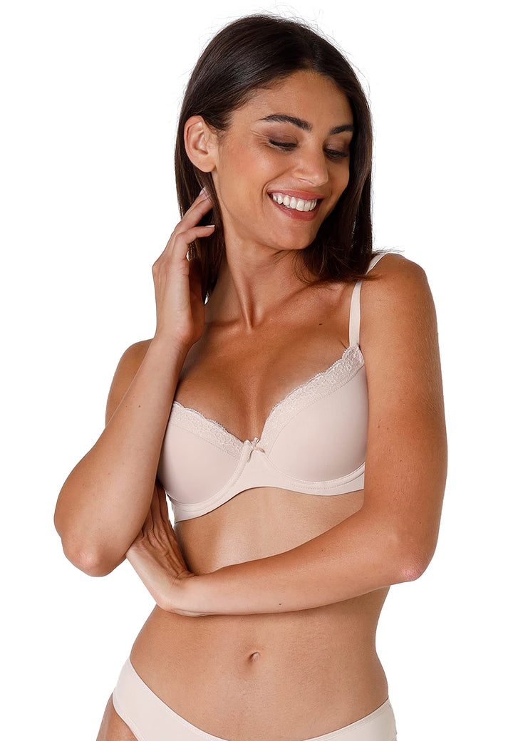 Lovable Damen BH Reggiseno Ferretto Balconcino, Balconette Sensual Touch, Coppe Imbottite Light. 85C