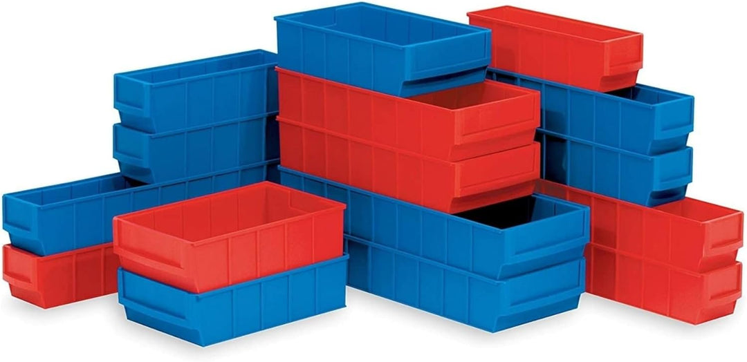 Blaue Industriebox 500 S | HxBxT 8,1x9,1x50cm | 2,8 Liter| Sichtlagerkasten, Sortimentskasten, Sorti