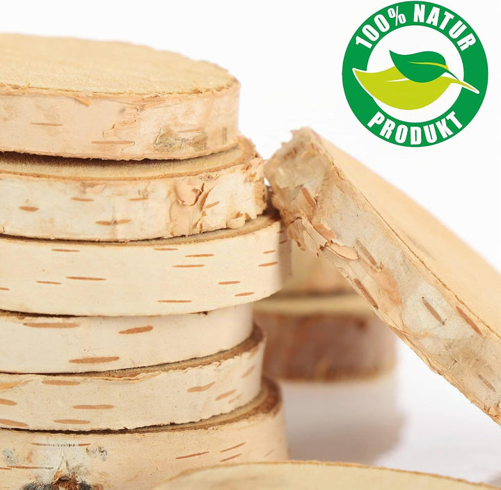 com-four® 1kg Streudeko, dekorative Holzscheiben zum Streuen - Holzchips aus natürlichem Holz mit Ri