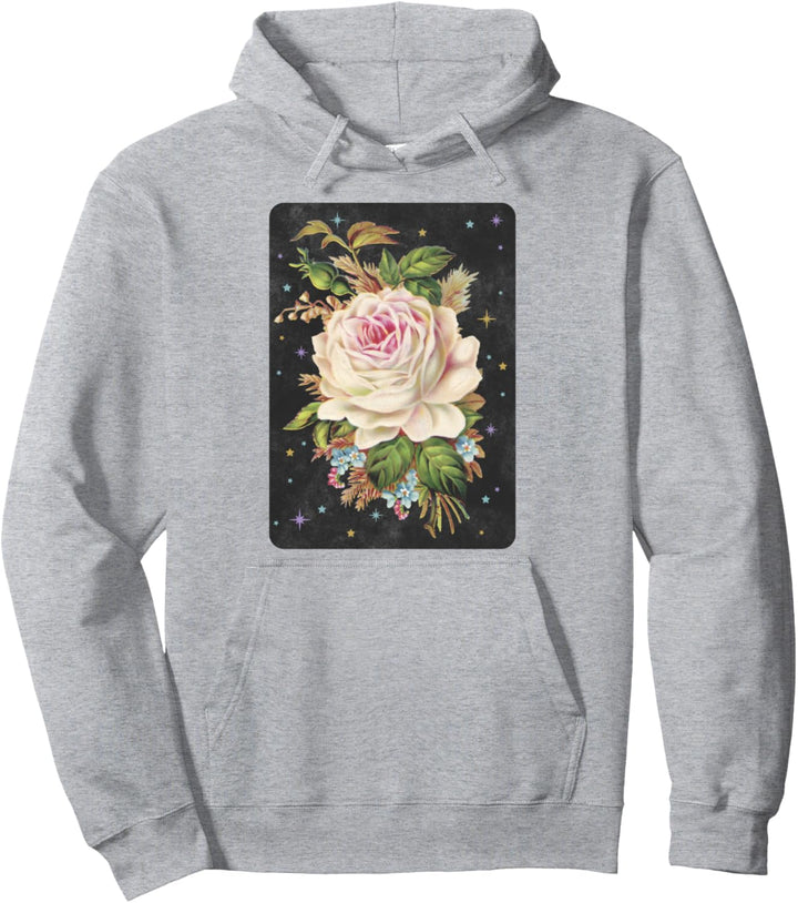Trendy Rose Card Pullover Hoodie