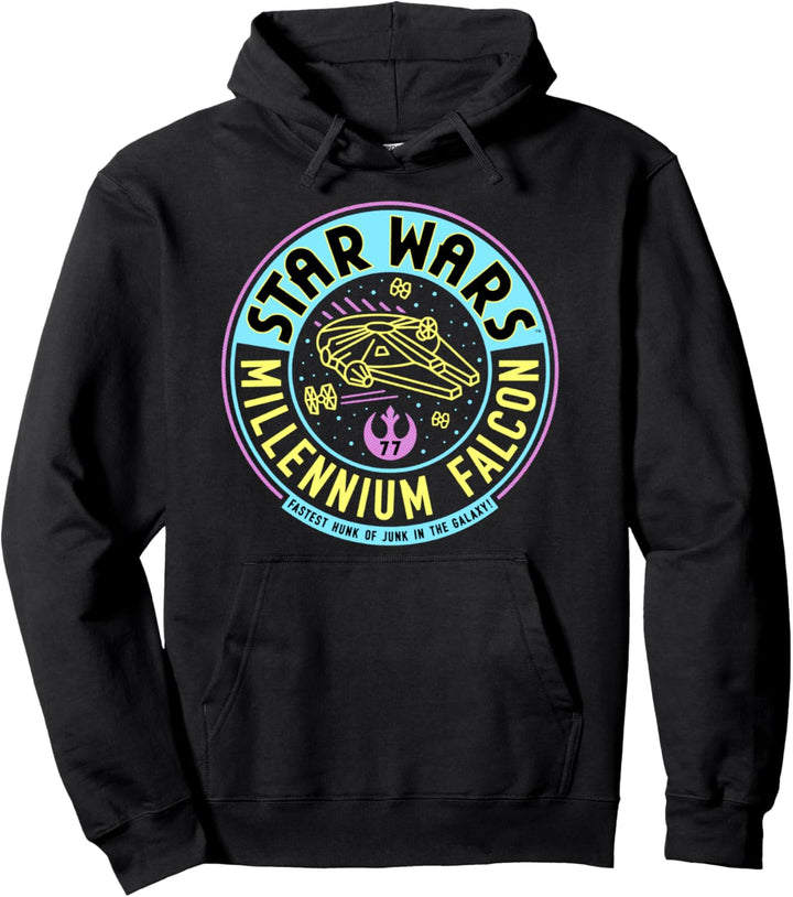 Star Wars Neon Millennium Falcon Circle Logo Pullover Hoodie