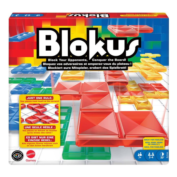 Mattel Games Blokus Spiel, Brettspiel für die Familie, Strategiespiel, für 2-4 Spieler, Gesellschaft