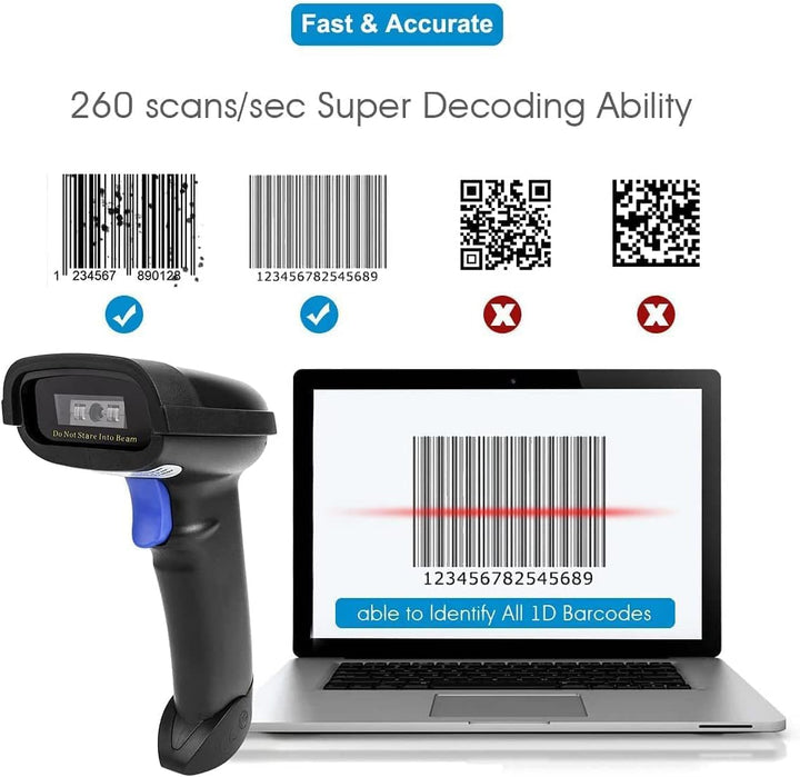 NETUM NT-1228BC Bluetooth CCD Barcode Scanner Handheld USB Kabelloser 1D Bar Codes Imager für Mobile