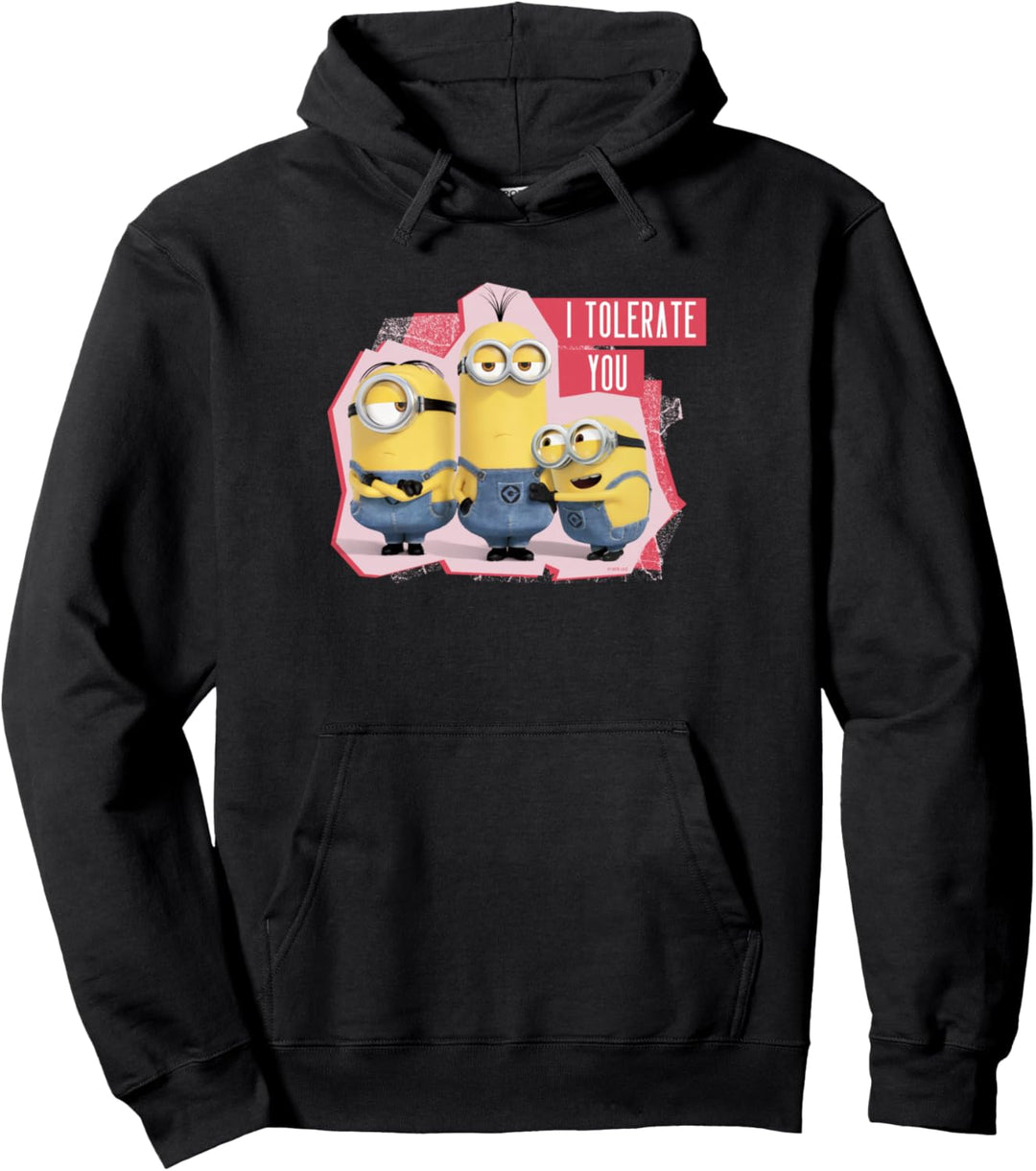 Minions Valentine's Day I Tolerate You Minion Trio Pullover Hoodie