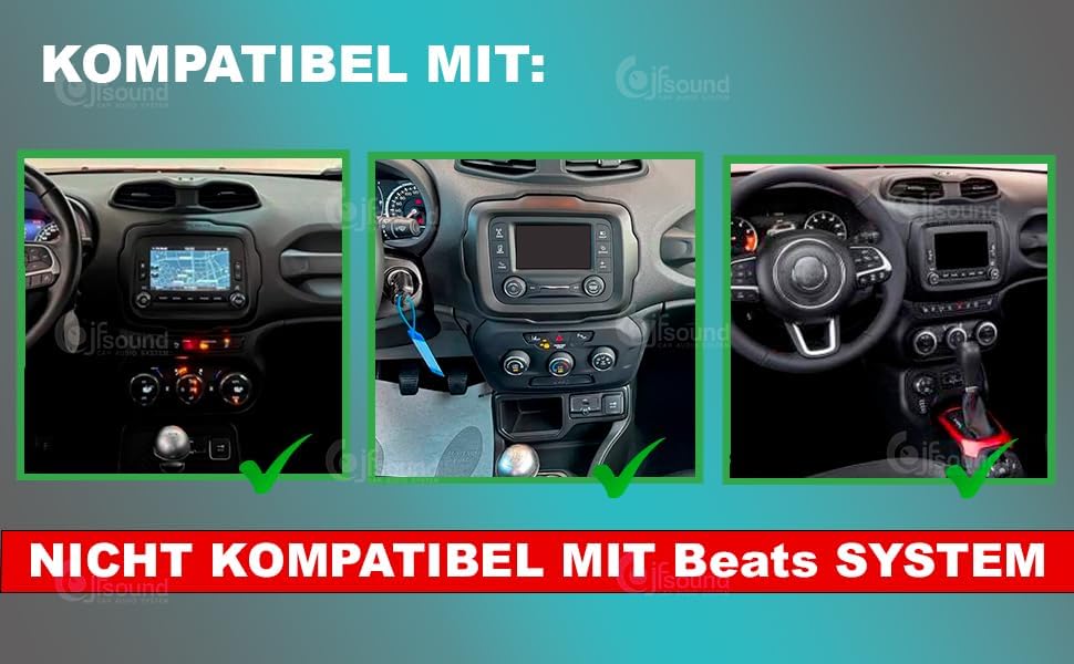 Personalisiertes Autoradio für Jeep Renegade Android GPS Bluetooth WiFi USB DAB+ Touchscreen 9" 8cor