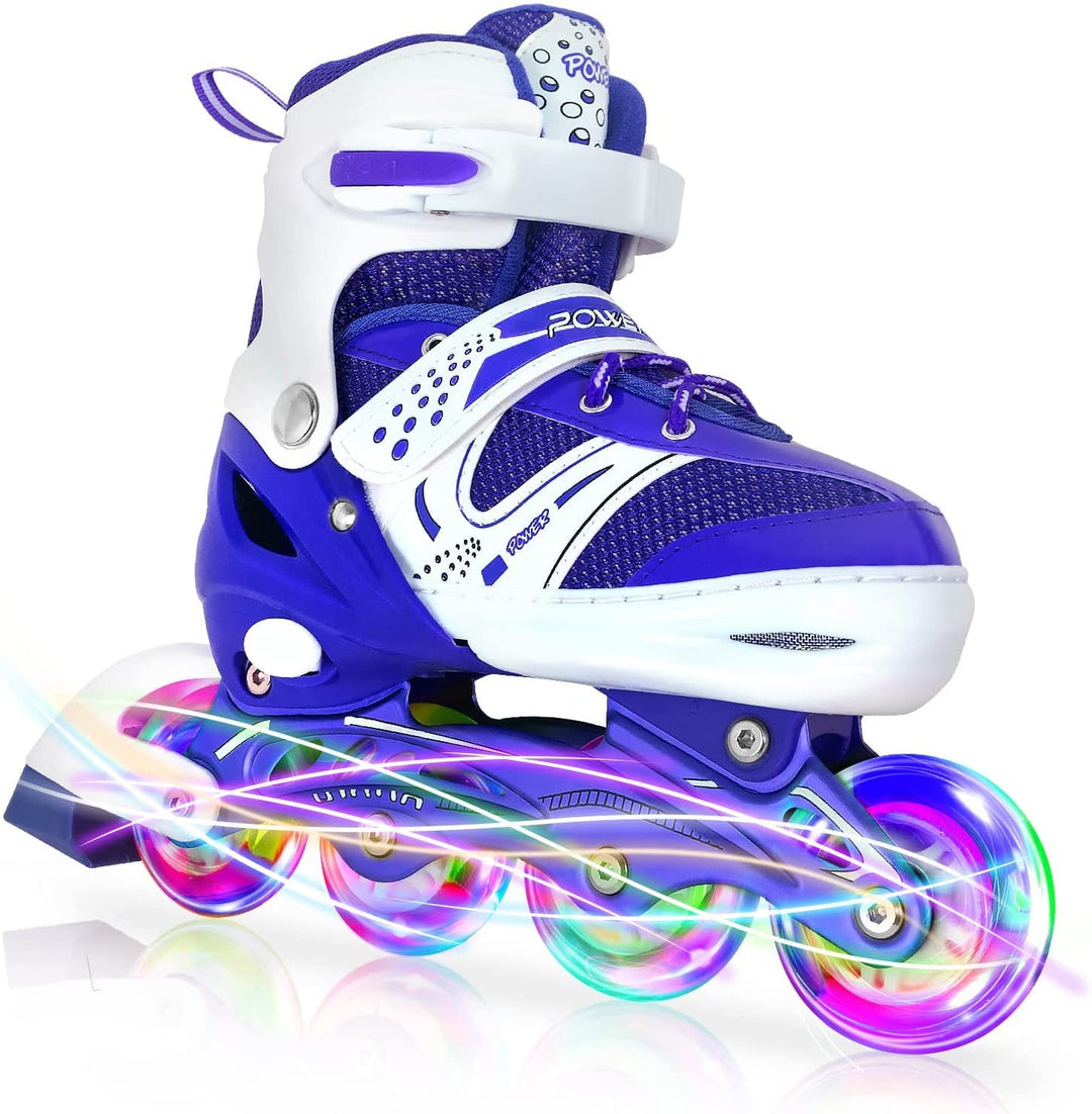 JIFAR Inliner Für Kinder Verstellbare Inline Skates mit Beleuchteten Rädern Rollschuhe Outdoor Schuh