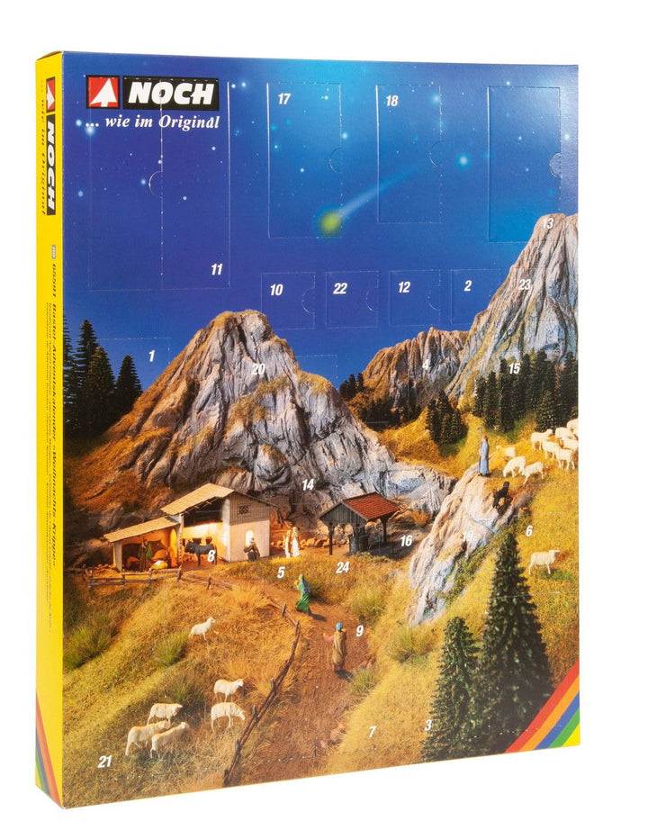 NOCH 65591 Bastel-Adventskalender “Weihnachts-Krippe”, einfarbig