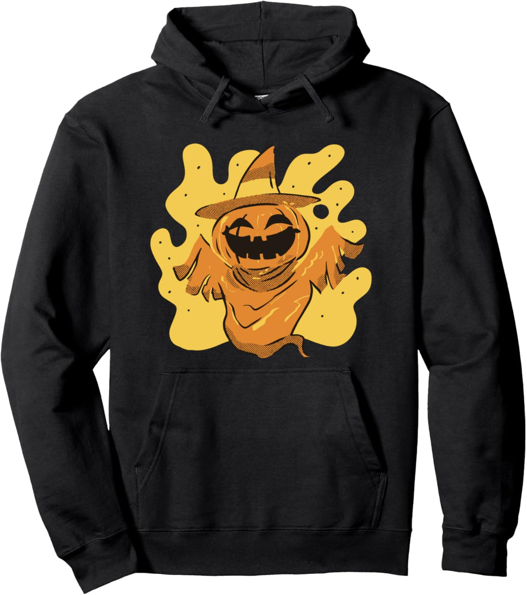 Pumpkin Ghost Orange Jack O Laterne Halloween Grafik Pullover Hoodie