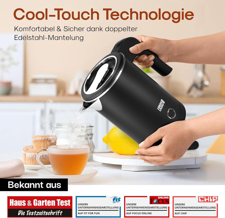 LEBENLANG Reise Wasserkocher Edelstahl Klein 0 5 Liter & BPA-Frei - Reisewasserkocher 600W Energiesp