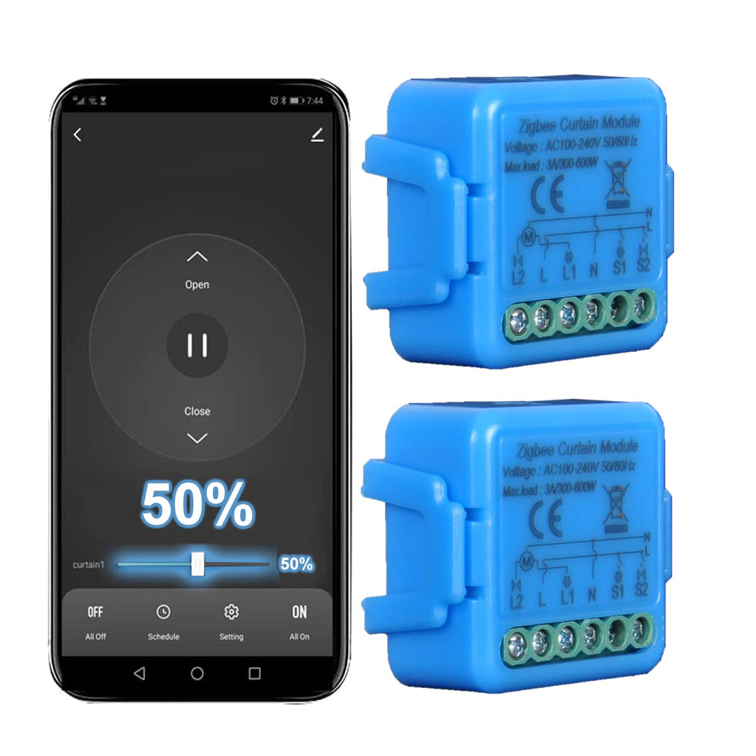 Zigbee Rollladenschalter, Steuermodul für elektrische Rollläden, Sprachsteuerung mit Alexa und Googl