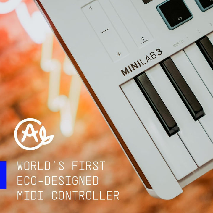 Arturia - MiniLab 3 - Universal-MIDI-Controller für Musikproduktion, mit All-in-One-Softwarepaket -