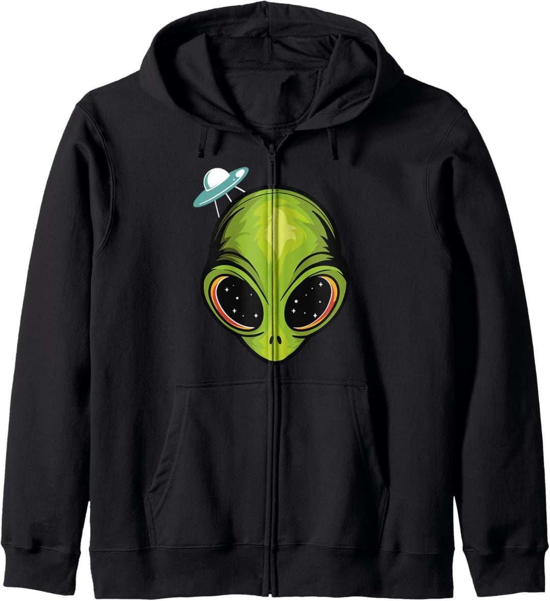 Alien Kopf I Buntes Alien I UFO I Ausserirdische I Weltraum Kapuzenjacke