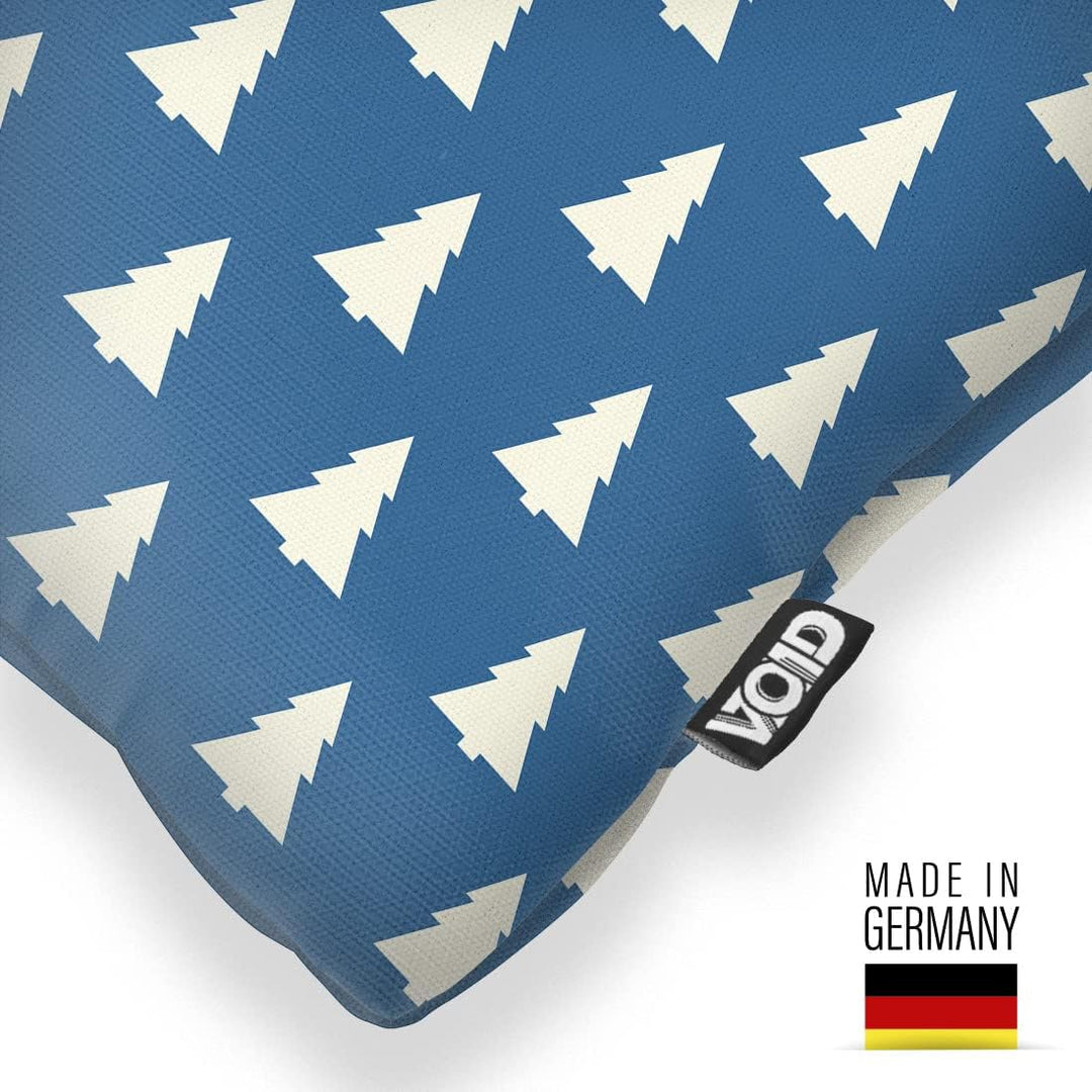 VOID Wald Design blau Kissenbezug Kissenhülle Sofakissen Kissen Deko Weihnachten Winter Weihnachtsde