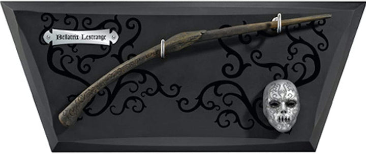 The Noble Collection Bellatrix Wand with Wall Display &amp; Mini mask