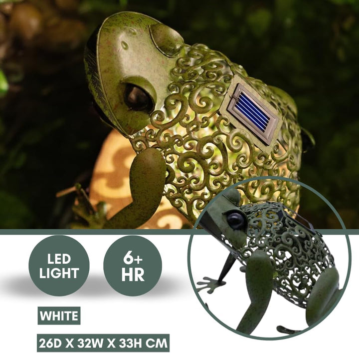 Smart Solar 1050113 Dekofigur Frosch aus Metall