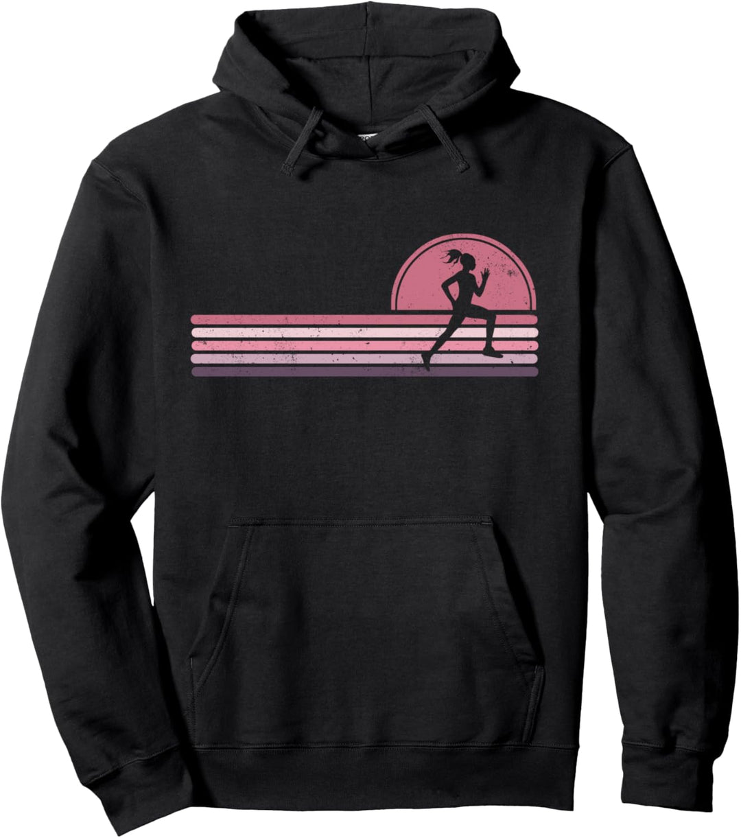 Laufende Mutter Lustige Marathonläuferin Muttertags Pullover Hoodie