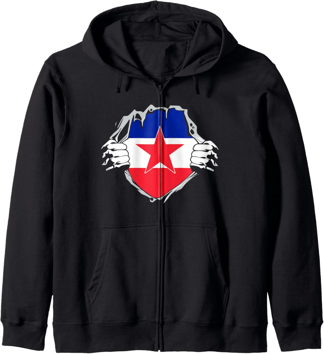 Born in Yugoslavia - Lustiges Jugoslawien Balkan Geschenk Kapuzenjacke