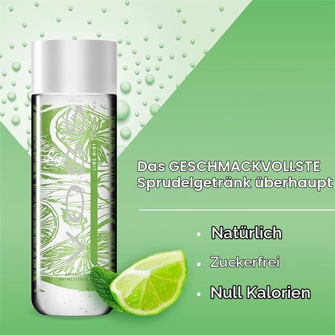 Voss Artesische Lime Mint Sparkling nach Honig Wasser (375 ml) Glas Flasche – 12 Pack Lime Mint 375