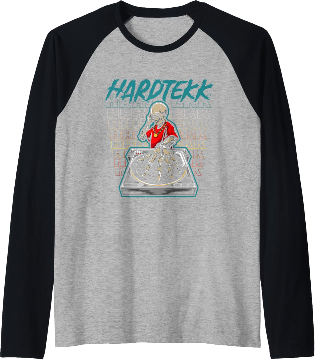 Rave Gabber House DJ - EDM Raver Techno Hardtekk Raglan