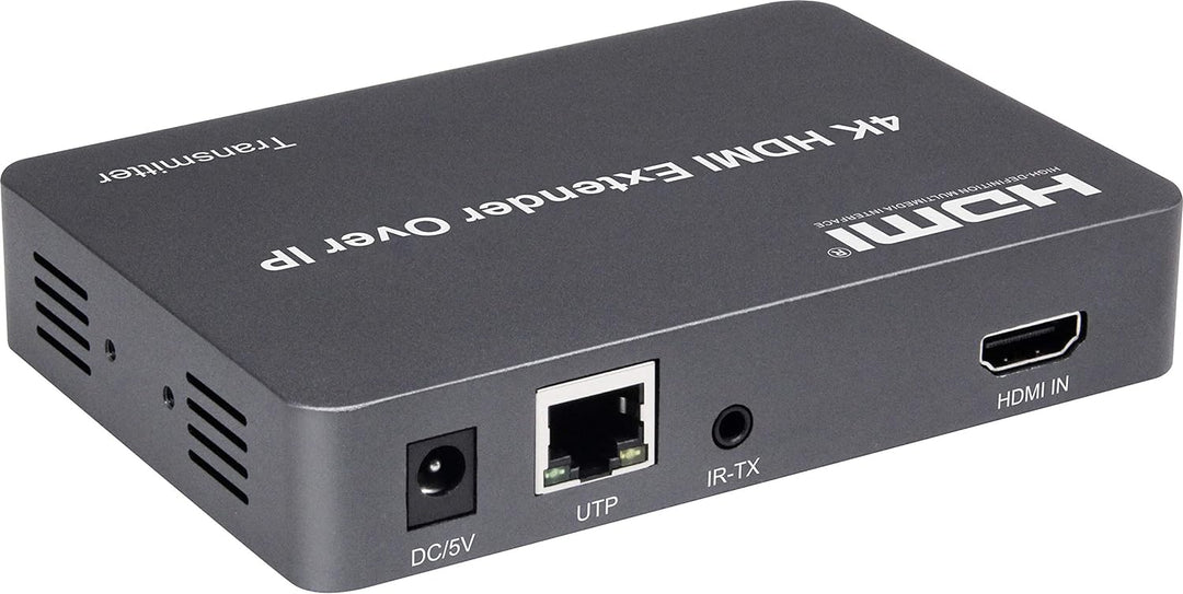 PremiumCord 4K HDMI Extender mit USB auf 150m über IP, Metallgehäuse, Kompatibel mit 4K 2160p, Full
