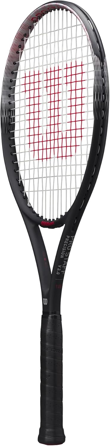 Wilson Pro Staff Precision 100 Tennis 4-3/8" (3) Schwarz / Rot / Weiss, 4-3/8" (3) Schwarz / Rot / W
