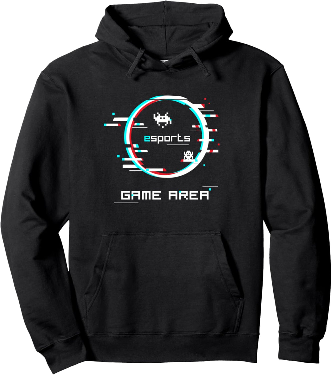 game pc 8bit pixel retro design nerd cpu Pullover Hoodie
