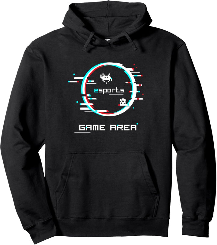 game pc 8bit pixel retro design nerd cpu Pullover Hoodie