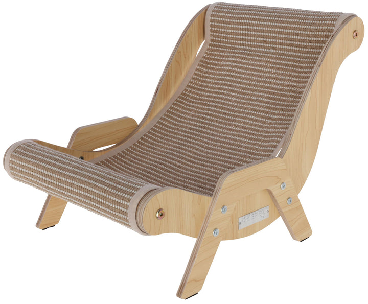 Kerbl Pet Liegestuhl Sundowner, braun, 52x37x37 cm, Katzenbett, Katzenliegebett, Holz, Katzen
