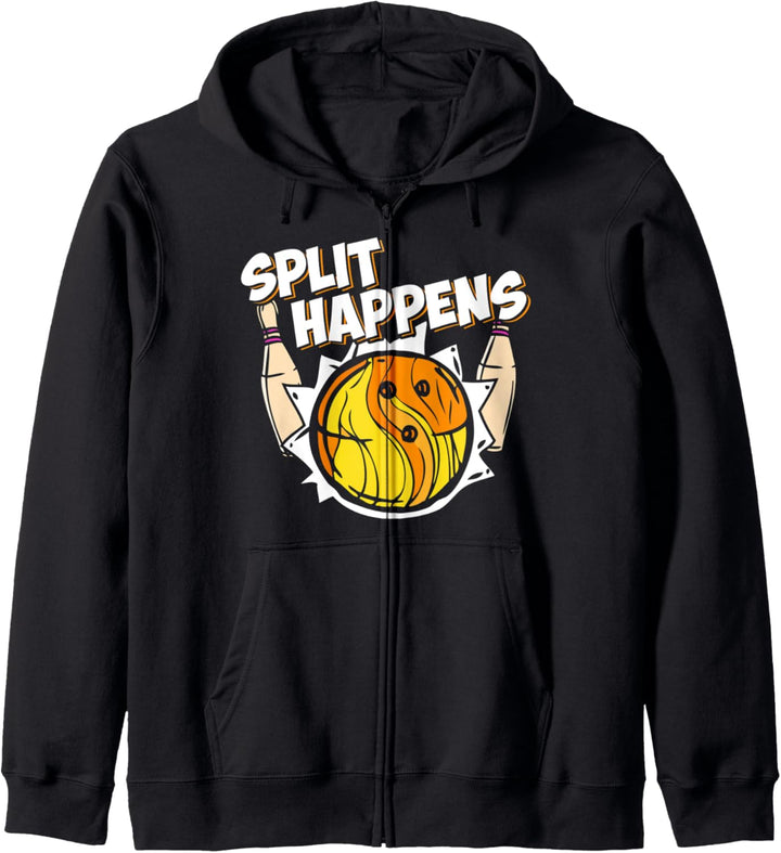 Split Happens Bowling Spruch Kapuzenjacke