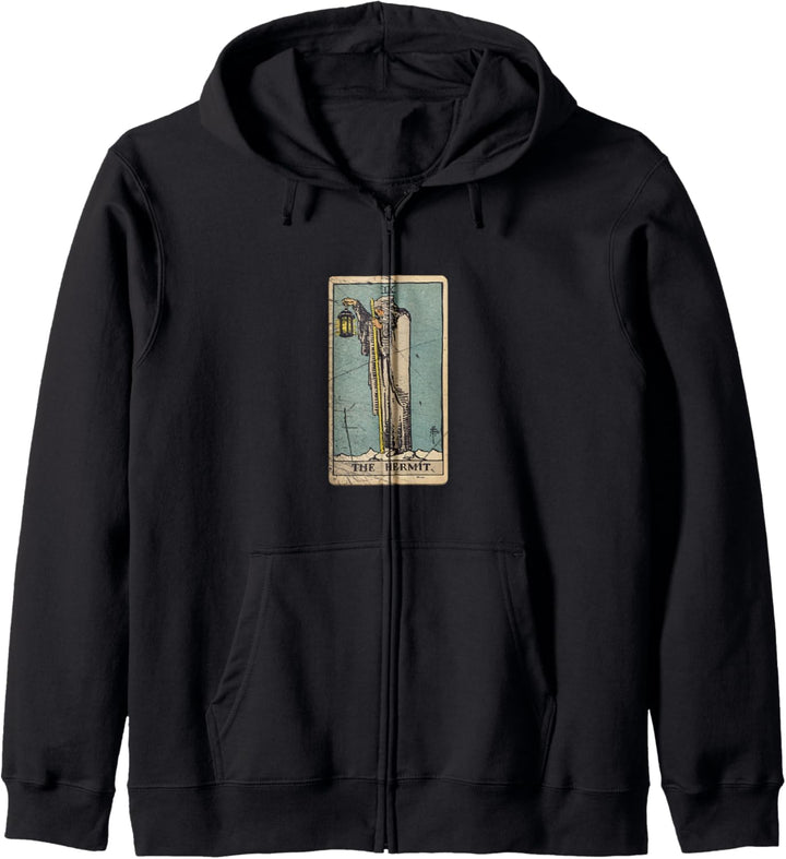 Occult Tarot The Hermit Gothic Grunge Satan Devil Vintage Kapuzenjacke